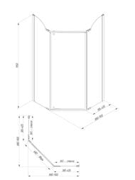 Душевой уголок Migliore DIADEMA PENTA (900х900х2030) стекло прозр.+декор,хром 24163 — изображение 3