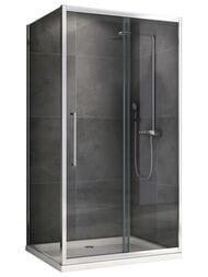 Душевой уголок ABBER Schwarzer Diamant AG30160H-S60 (1600х600х1950) стекло 6мм,прозрачное/хром — миниатюра 1