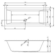 ����� ��������� RIHO LUGO 170x75 ��� ������������, �������������, ����� ���������
