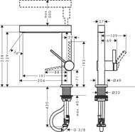 ��������� Hansgrohe Finoris 76063000 ��� ��������, � �������� �����, ����