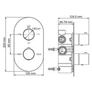 Смеситель для душа WasserKRAFT Berkel 4844 Thermo термостатический, встраиваемый, 3 вых., цвет:хром