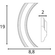 Угловой элемент Orac Decor PX120A (190х88х20) белый (шт.)