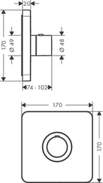 ��������� Axor ShowerSelect 36711000 ��� ����, ������������ � �����, ���������, �������� �����,����