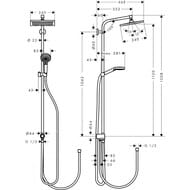 ������� ������� Hansgrohe Crometta E Showerpipe EcoSmart 240 ������� � ������ ���, ���� 27289000