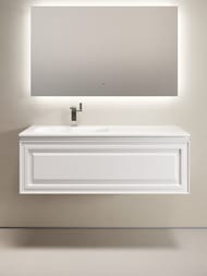 Тумба под раковину Sancos Very VR120LW 1195х445х406 подвесная, левая, 1 ящик, цвет: Bianco