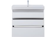Тумба под раковину Aquanet Nova Lite 100 (950х435х735) напольная, 3 ящика, белый глянец 302478