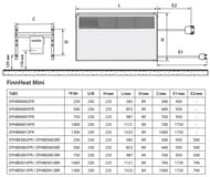 Конвектор настенный ENSTO FinnHeat MINI 1000 Вт (1121х235х85) мех.термостат, EPHBMM10PR