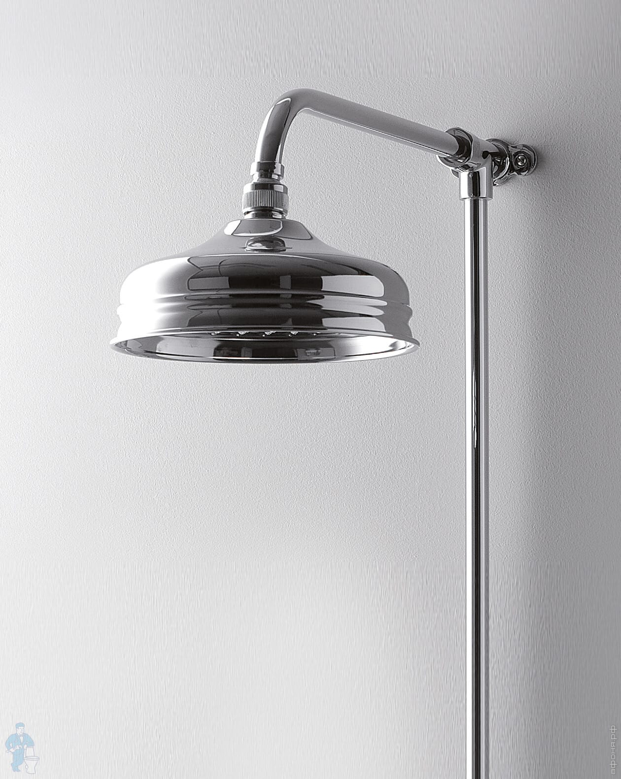 Верхний душ Devon&Devon MARK3182CR d200 мм с душевой стойкой, цвет:хром ...