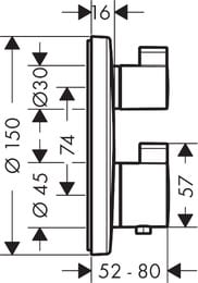 ��������� Hansgrohe Ecostat S 15758340 ���������, ����.�����, ����������� ������ ����