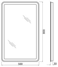 ������� BelBagno (500x30x800) � ���������� � ��������� ������������ SPC-MAR-500-800-LED-BTN