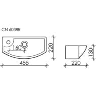 �������� ��������� Ceramicanova Element 455�220�130 ���� ������, ���. ��� ���������,����� CN6038R