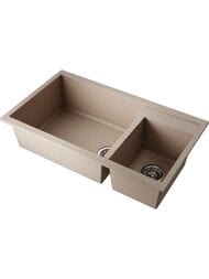 Мойка Omoikiri TEDORI 86-2-LB SA (860х500х240) врезная, тетогранит, бежевый 4993934