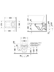������ ��������� DURAVIT DuraStyle 376�620�345 ��� �������-���� SensoWash 2537590000