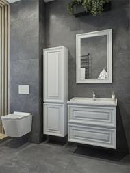 Пенал Caprigo Ponza 400х1600х250 подвесной, цвет Bianco (эмаль), левый, 2 двери 13550L-B231