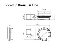 Душевой лоток BETTOSERB Drain Premium Line 950 мм с решеткой, 65мм, матовый хром