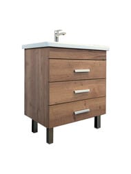 Тумба COMFORTY Никосия-70Н (700х860х450) напольная,с раковиной, дуб темный 00-00008854