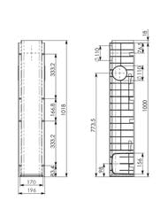 Лоток пластиковый DN 150 Gidrolica Standart ЛВ-15.19,6.18,5 (1000х196х185) 16,6 л/сек  816