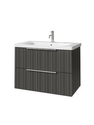 Тумба под раковину Caprigo RAIN 80 (770х446х550) подвесная, 2 ящика, цвет Графит 36512-SF019