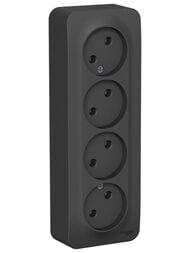 Розетка Systeme Electric BLANCA четырехпостовая, без заземл., без шторок, 16А 250В антр. BLNRA000416
