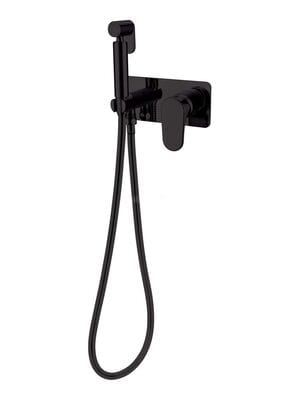 Смеситель Boheme Spectre 457-B с гигиеническим душем, встраиваемый, однозахв, с держателем, черный