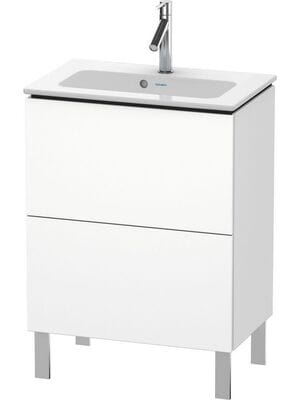 Тумба под раковину Duravit L-Cube 620х704х391 напольная, 2 ящика, белый матовый LC667301818