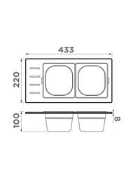 Контейнер Omoikiri DC-02-2-IN нержавеющая сталь 4999075