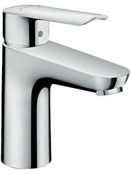 Смеситель Hansgrohe Logis E 71161000  для умывальника высота 100 мм, сливной гарнитур, хром — миниатюра 1