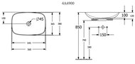 �������� Villeroy & Boch Loop&Friends 4A49 00 R1 (560�380�150) ��� ��������� �� ����������, C+
