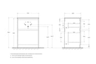 ����� ��� �������� BelBagno KRAFT (600x460x840) ���������, Rovere Tabacco KRAFT-600-2C-PIA-RT