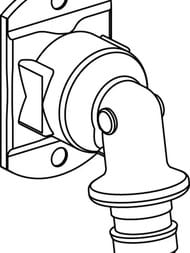 Водорозетка Uponor Q&E 16-1/2"BP под настенную коробку, DR-латунь 1047935