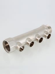 Коллектор VALTEC 1" на 4 выхода 1/2"Н никель VTc.500.N.0604 — изображение 9