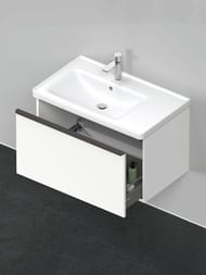 Тумба под раковину Duravit D-Neo 784х440х452 подвесная, 1 ящик, цвет: белый матовый DE4255004180000 — изображение 5