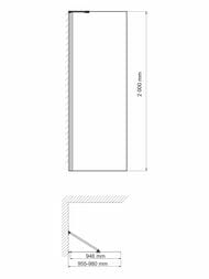 ������� ����������� WasserKRAFT Aller 1000x2000 ������ ����������/������� ����������� 10H10-RP100