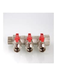 Коллектор VALTEC 3/4" на 3 подв.с шаровыми  кранами 1/2"Н никель VTc.580.N.0503 — изображение 8