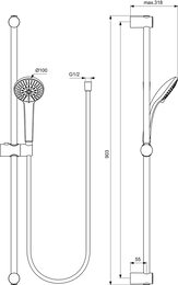 ����� ���������� 3�1 Ideal Standard CERATHERM T100 ��� �����������, ��������� ��� �����/���� BC985AA