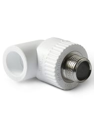 Уголок 25х1/2"Н, 90°, комбинированный с резьбой, для полипропиленовых труб, PRO AQUA PA27012P