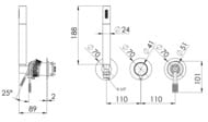 Смеситель для душа Remer Atelier AL97D3PWBDO, золото глянцевое — миниатюра 2