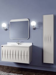 Пенал Caprigo TIBET Picco 348х1600х255 подвесной, правый, цвет белый 35251R-B231
