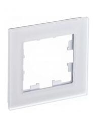 Рамка Systeme Electric ATLASDESIGN NATURE 1 пост, МАТОВОЕ СТЕКЛО БЕЛЫЙ ATN330101