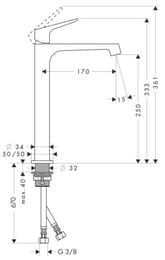 ��������� Axor Citterio M 34127000 ��� ����������� �������������, ������������ ������
