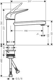 ��������� Hansgrohe Focus M42 ��� ����� 120 �� ���������� ����� ���� 71806000