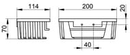 Корзинка для губки Keuco 200х114 мм, настеная, съемная, хром 24942010100