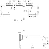 ��������� Axor Citterio 39147 ��� ����������� ����������.(���������) �� 3 ���������, ���������, ����