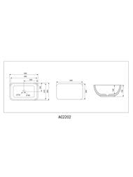 Раковина накладная ABBER Rechteck 500х390х140 без перелива, черная матовая AC2202MB