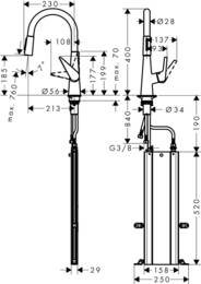 ��������� Hansgrohe Talis M51 ��� ����� 200 �������� � ���������� �����, ���� 73851000