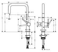 ��������� Hansgrohe Talis M54 ��� ����� U 220 � �������� ��������, 1jet ����� 72807800