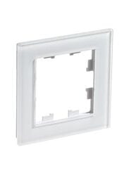 Рамка Systeme Electric ATLASDESIGN NATURE 1 пост, СТЕКЛО БЕЛЫЙ ATN320101