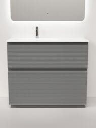Тумба под раковину Sancos Folk Floor FL100FLES 995х445х850 напольная, левая, 2 ящика, Ergraut soft