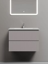 Тумба под раковину SANCOS Snob R (690х445х500) подвесная, 2 ящика, Doha Soft SNR70SM