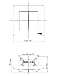 ����������� Systeme Electric BLANCA ������� ��������� 2-��������� c�.5, 10A, 250B, ����� BLNVS010501